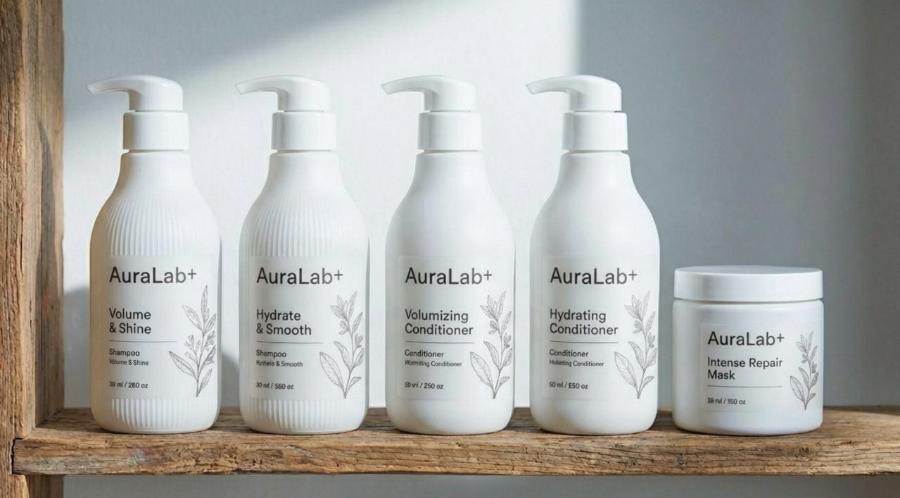 AuraLab+ Hydrate Shampoo and Conditioner Contain Naturally Derived Ingredients | All Hair Types, Color & Treated, Fine to Dry Damaged, Sulfate & Dye Free